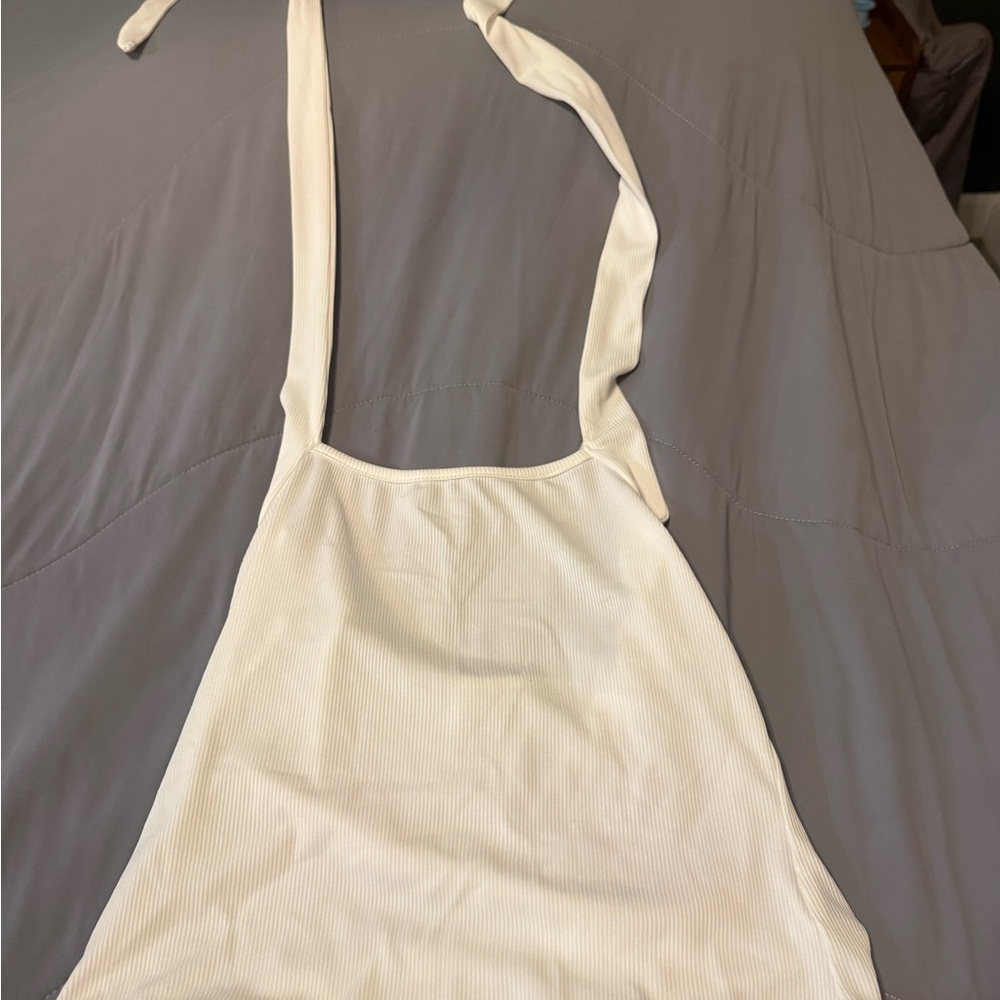 SHEIN Off-White Ribbed Top